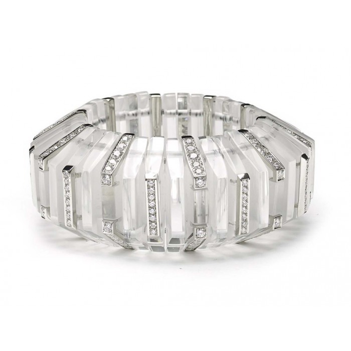 Diamond and Rock Crystal Bracelet