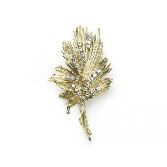 Vintage Gübelin Gold and Diamond Brooch, Circa 1960