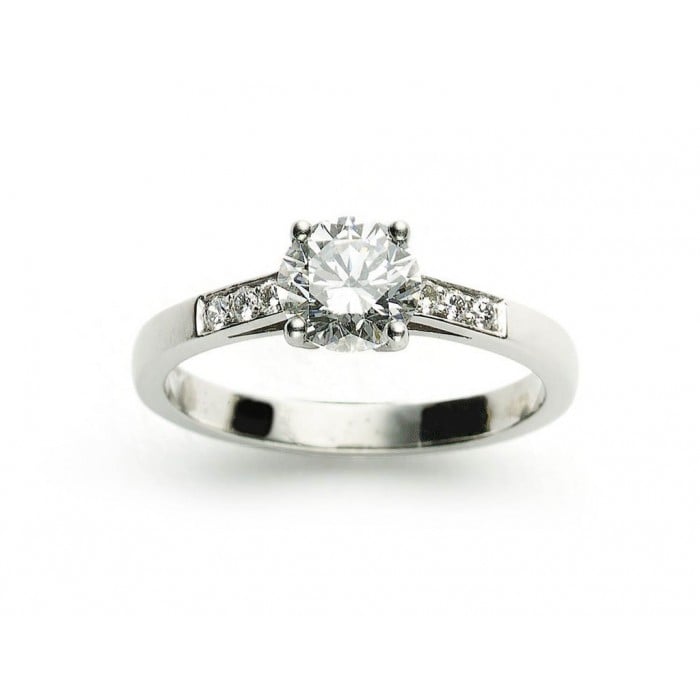 1.04ct F VS1 Brilliant-Cut Diamond Platinum Ring with GIA Certificate