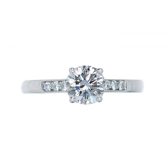 1.04ct F VS1 Brilliant-Cut Diamond Platinum Ring with GIA Certificate