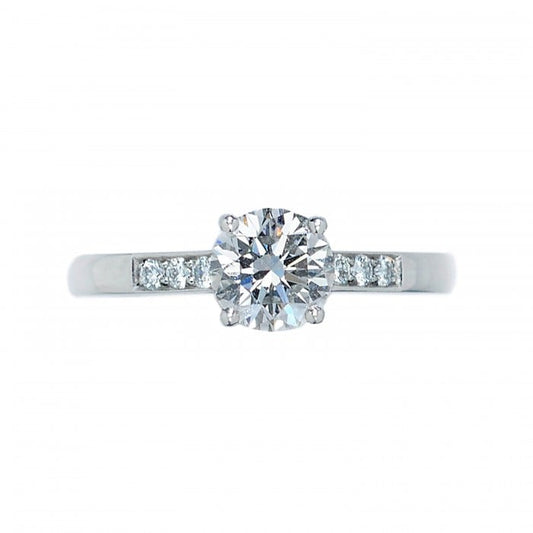 1.04ct F VS1 Brilliant-Cut Diamond Platinum Ring with GIA Certificate