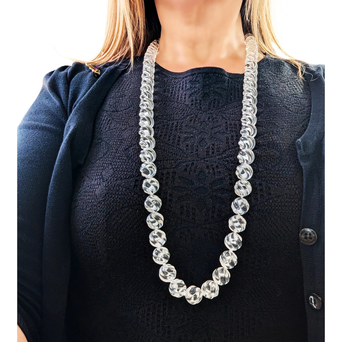 Carved Rock Crystal Necklace