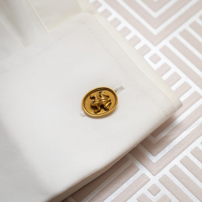Antique Gold Frog Cufflinks, Circa 1900