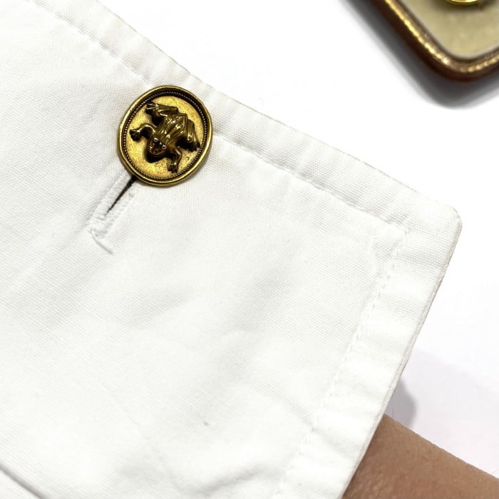 Antique Gold Frog Cufflinks, Circa 1900