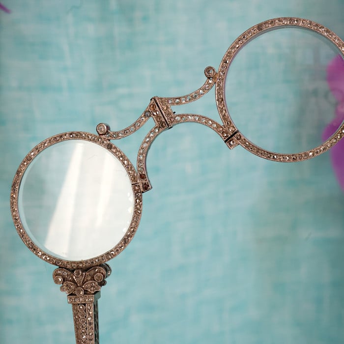 Belle Époque Diamond and Platinum Lorgnettes, Circa 1910