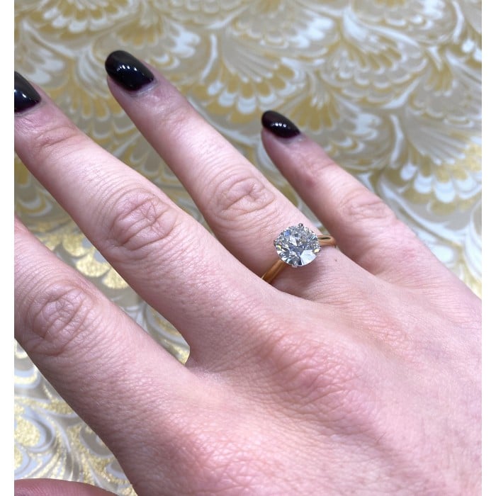 Diamond, Platinum and Gold Solitaire Ring, 2.05ct