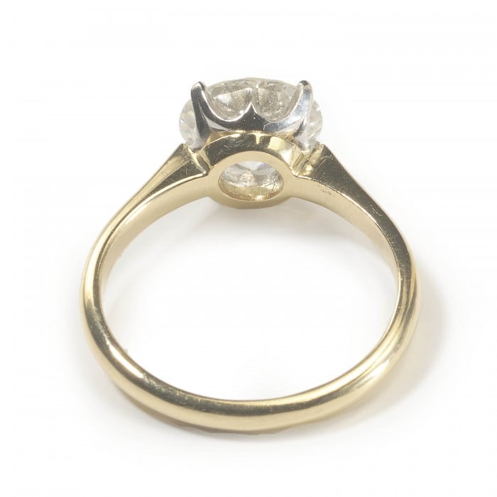 Diamond, Platinum and Gold Solitaire Ring, 2.05ct