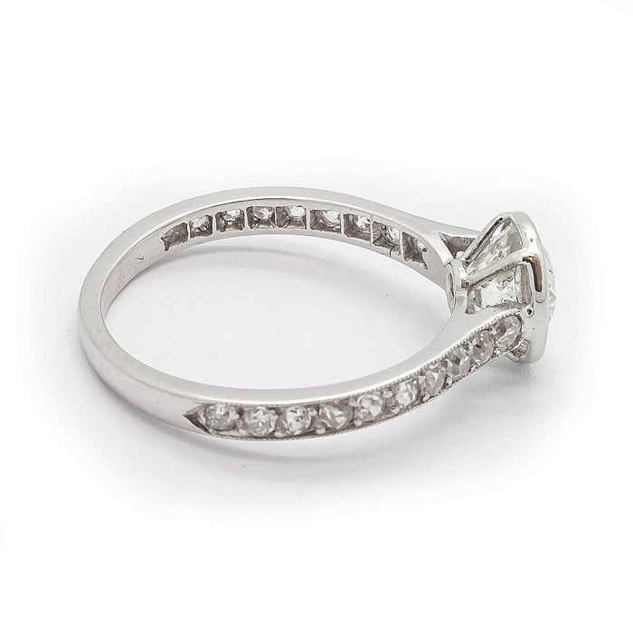 Edwardian Style Cushion Cut 1.20 Carat Diamond and Platinum Solitaire Ring