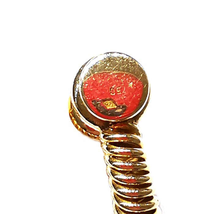 French Gold Spring Stirrup Cufflinks, Circa 1950