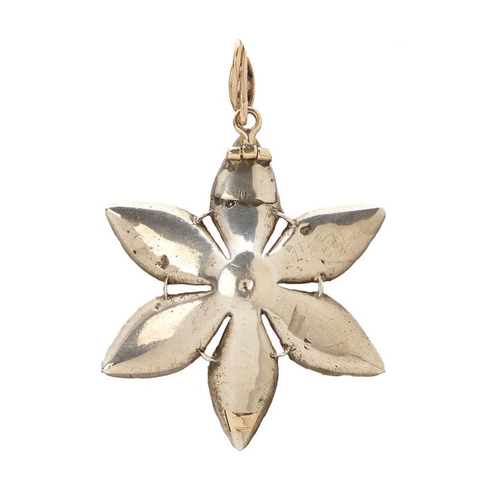 Georgian Diamond and Silver Flower Pendant, Circa 1790