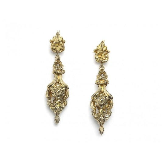Georgian Gold Reversible Drop Earrings, Circa 1820