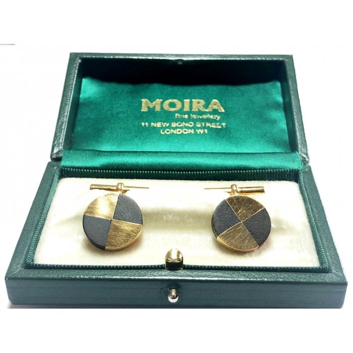 Mellerio Wood and 18 Carat Gold Cufflinks, Circa 1960
