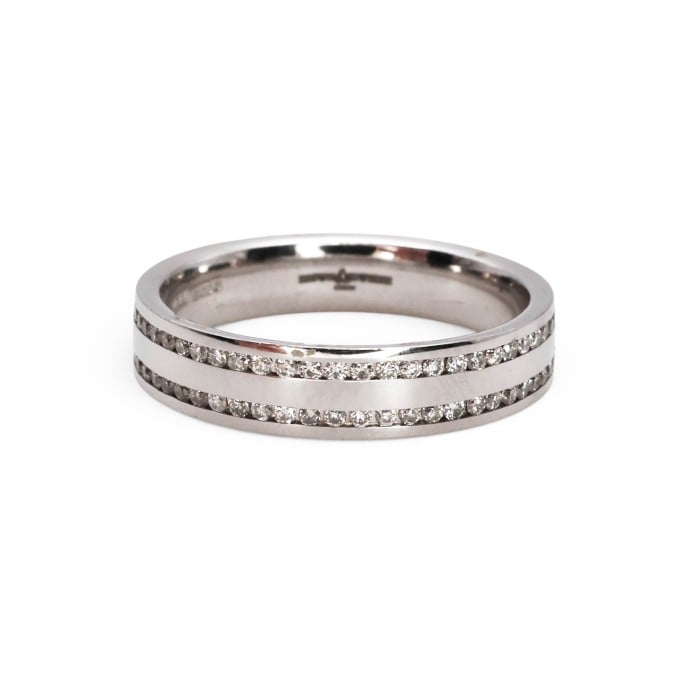 Modern Diamond and 18ct White Gold Eternity / Wedding Ring, 0.56 Carats
