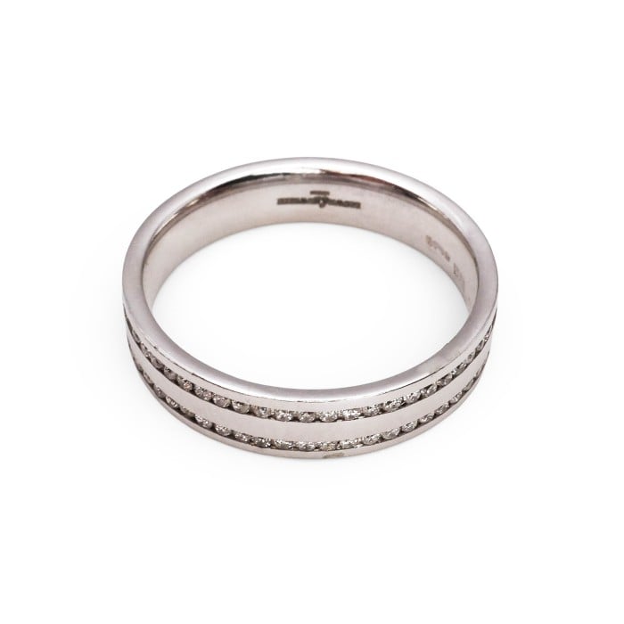 Modern Diamond and 18ct White Gold Eternity / Wedding Ring, 0.56 Carats