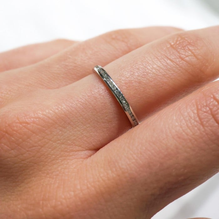 Modern Diamond and Platinum Eternity Ring