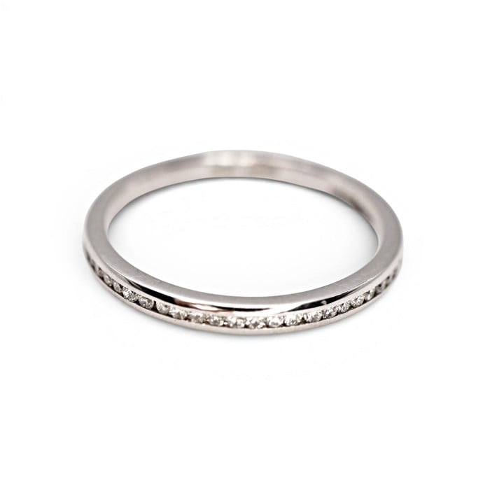 Modern Diamond and Platinum Eternity Ring