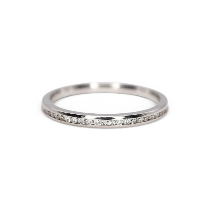 Modern Diamond and Platinum Eternity Ring
