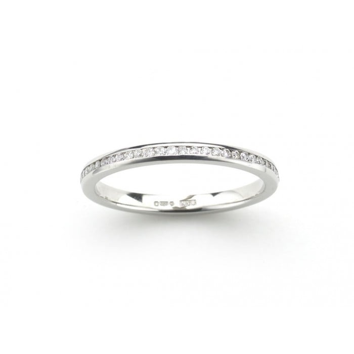 Modern Diamond and Platinum Eternity Ring