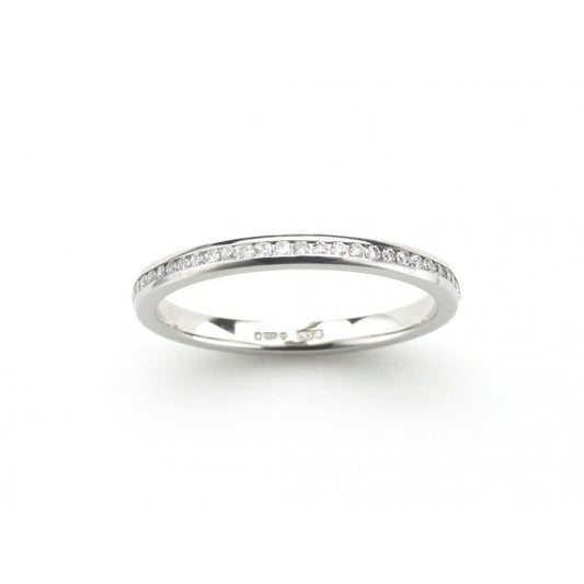 Modern Diamond and Platinum Eternity Ring