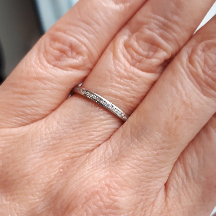 Modern Diamond and Platinum Eternity Ring