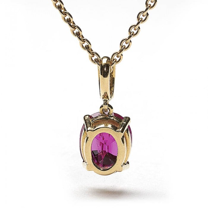 Modern Ruby Diamond and 18ct Gold Pendant, 3.19ct