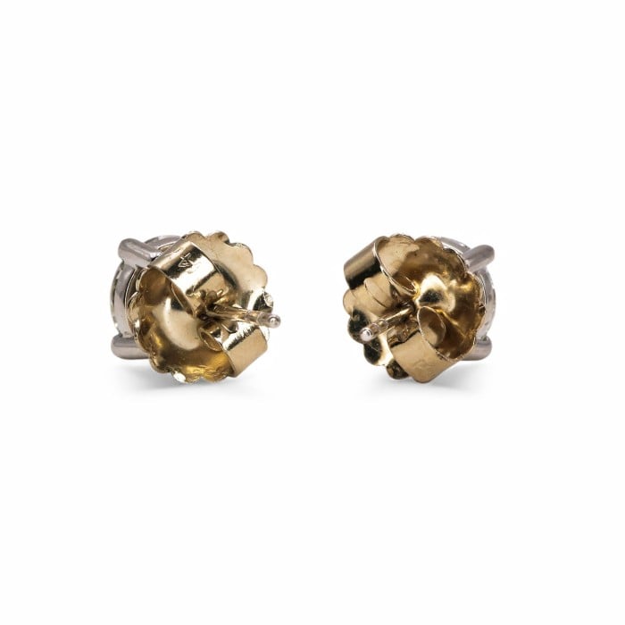 New Diamond and White Gold Four Claw Stud Earrings 4.64 Carats