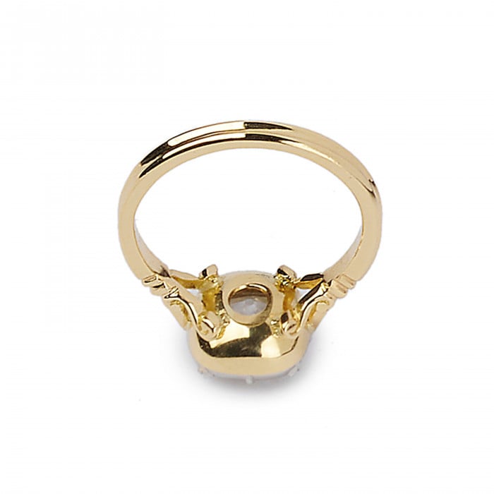 New Georgian Style Old Cut Diamond Gold and Platinum Solitaire Ring, 2.72ct