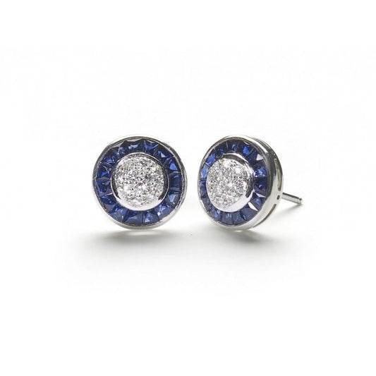 Sapphire and Diamond Earrings