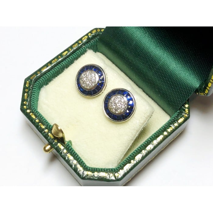 Sapphire and Diamond Earrings