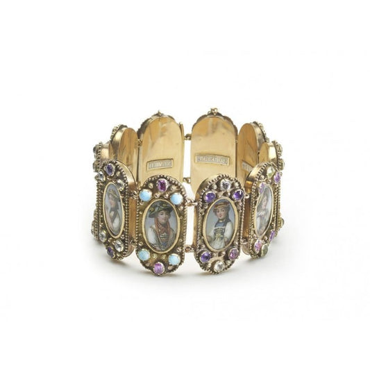 Swiss Enamel Cantons Bracelet, Circa 1835