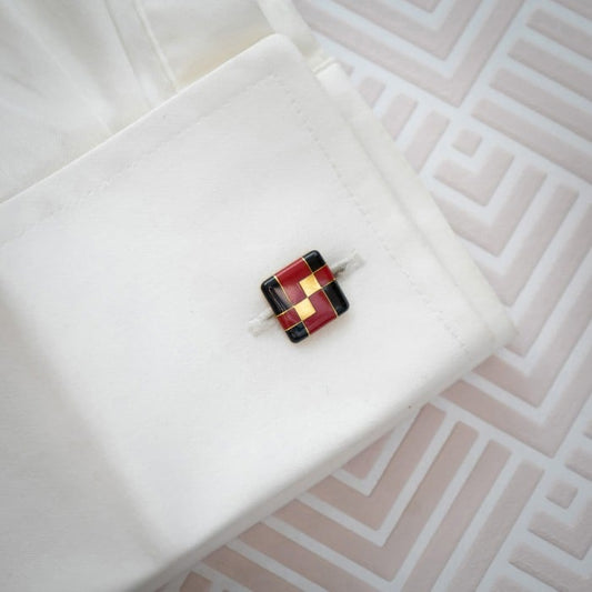 Tiffany & Co. Art Deco Enamel and Gold Cufflinks, Circa 1925