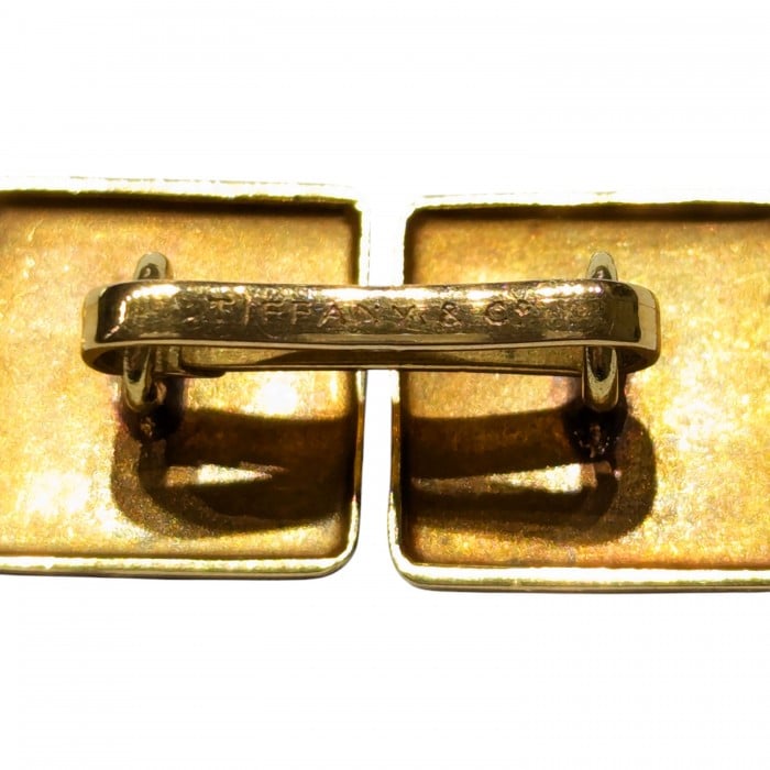Tiffany & Co. Art Deco Enamel and Gold Cufflinks, Circa 1925
