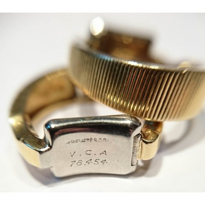 Van Cleef & Arpels Gold Stirrup Cufflinks, Circa 1960