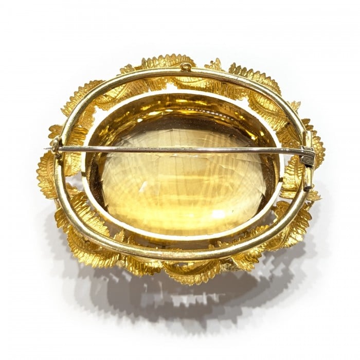 Victorian Citrine and Gold Brooch, Circa 1875
