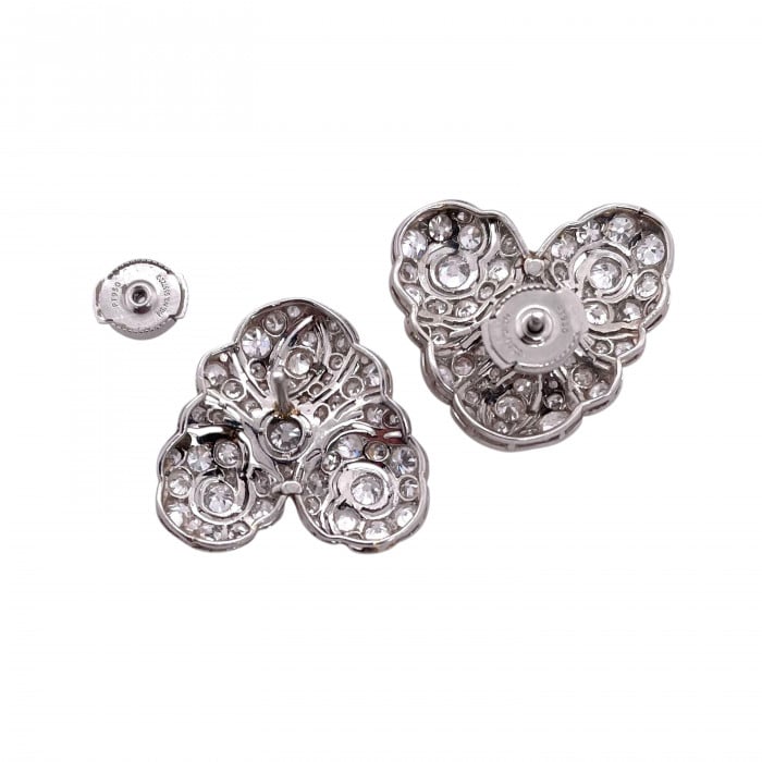 Vintage Belle Époque Style Diamond Earrings, 4.00ct, Circa 1940