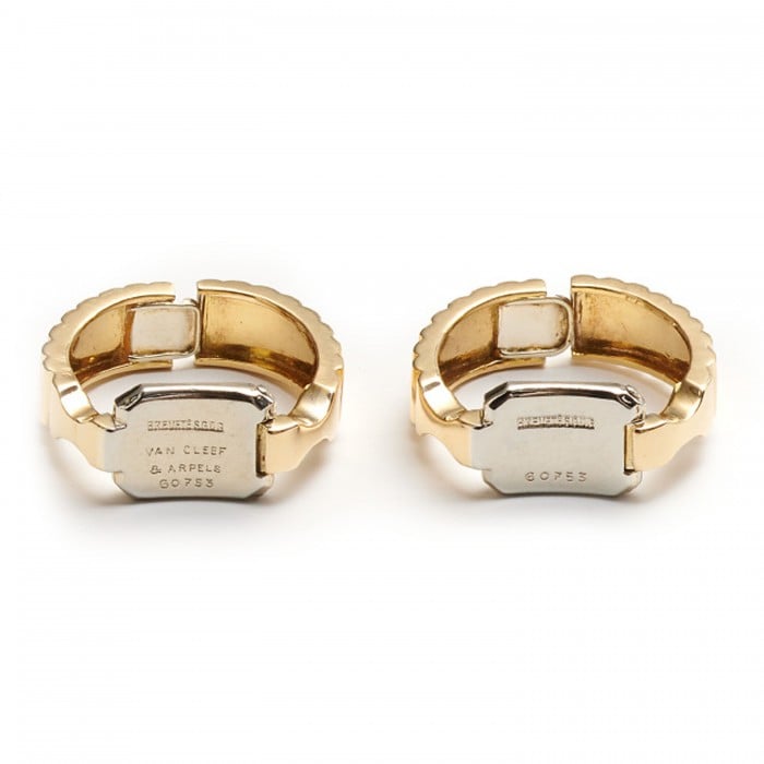 Vintage French Van Cleef & Arpels 18ct Gold Stirrup Cufflinks, Circa 1960